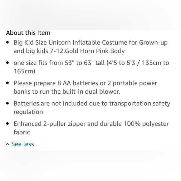 Unicorn inflatable costume - Picture 5 of 5